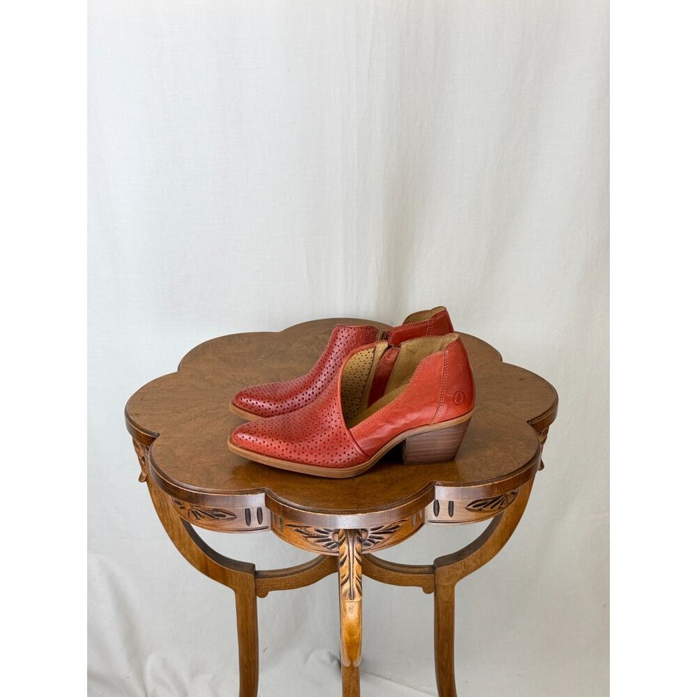 NIB Casta Deli Papaya / Burnt Orange Stack Heel Side Cut Shoe #0280 SZ 36 EU - Picture 6 of 8